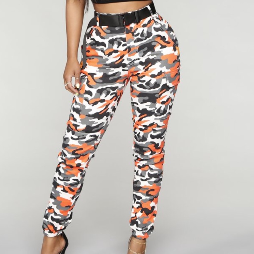 Orange Camo Pants